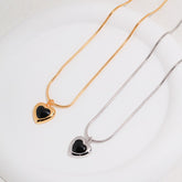 BLACK HEART NECKLACE