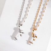 NATURAL BAROQUE PEARL FINE BEAD PENDANT NECKLACE