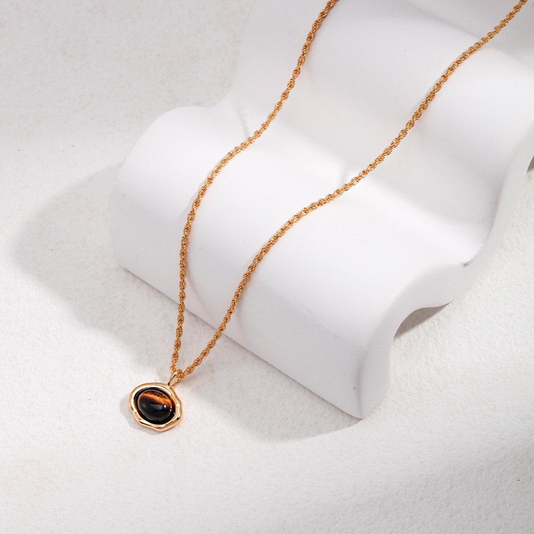 TIGER EYE PENDANT NECKLACE