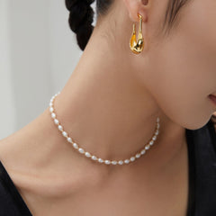 SILVER BEADS PEARL NECKLACE