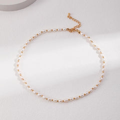 SILVER BEADS PEARL NECKLACE