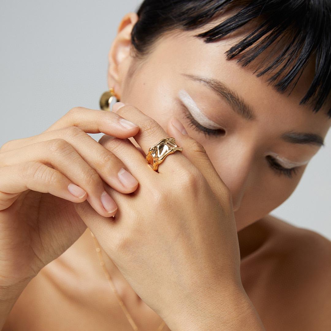 LAVA STYLE  STERLING SILVER RING