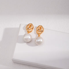 STERLING SILVER FRESHWATER PEARL DROP EARRINGS