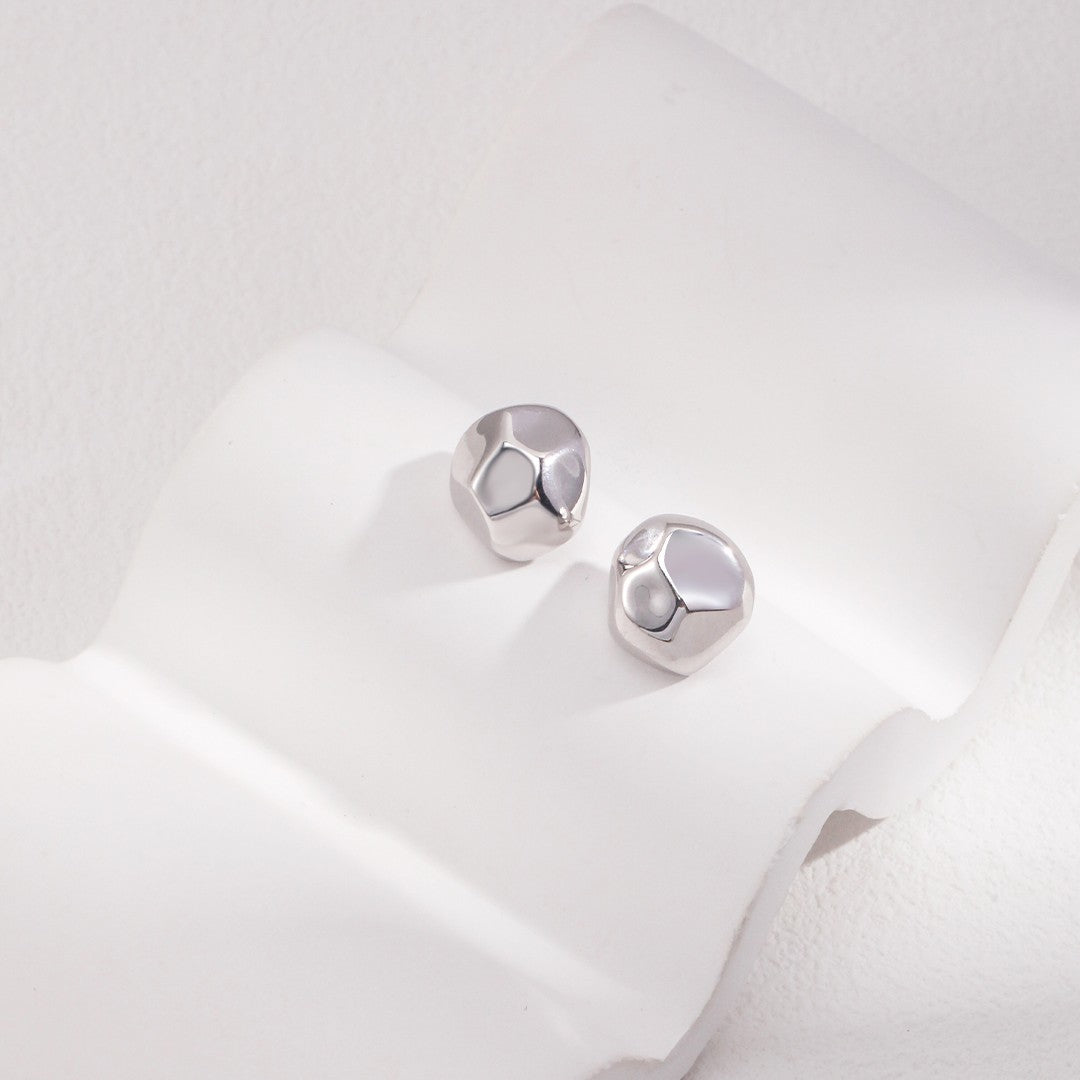 STERLING SILVER FASHION BALL STUD EARRINGS