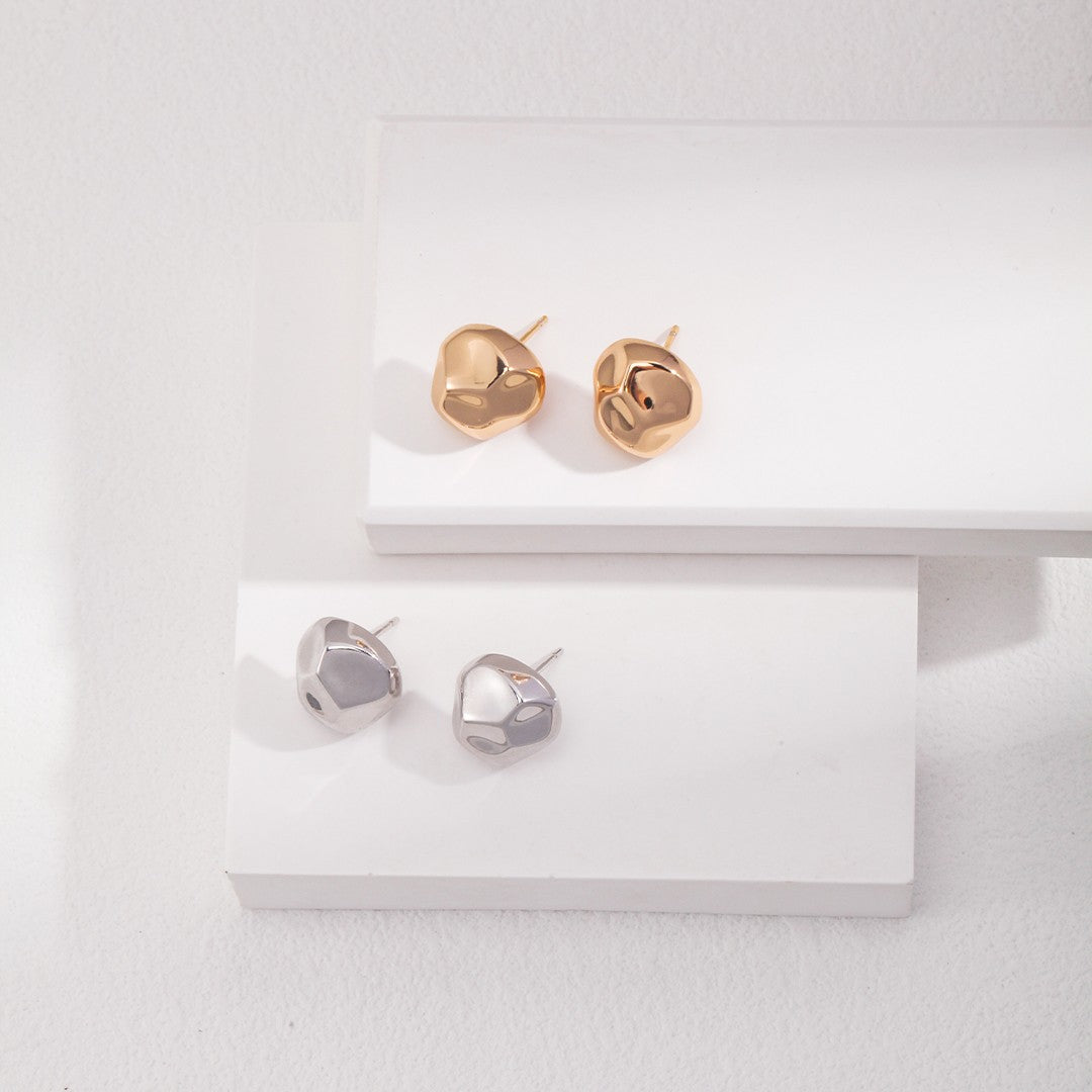 STERLING SILVER FASHION BALL STUD EARRINGS