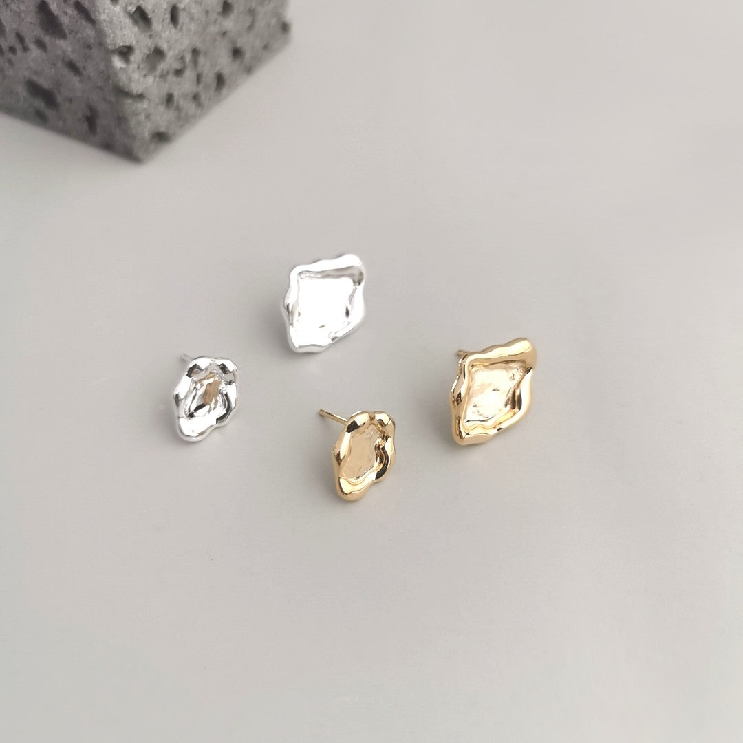 STERLING SILVER DISSYMMETRY STUD EARRINGS