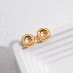 STERLING SILVER CIRCLE STUD EARRINGS