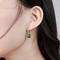 MALACHITE SILVER EARRINGS