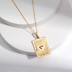 SQUARE TAG SOLID PENDANT