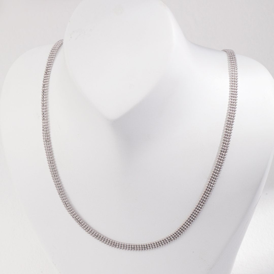 FINE PEARL LACEWORK SILVER NECKLACE