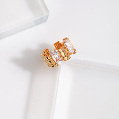 IRREGULAR SQUARE ZIRCON RING