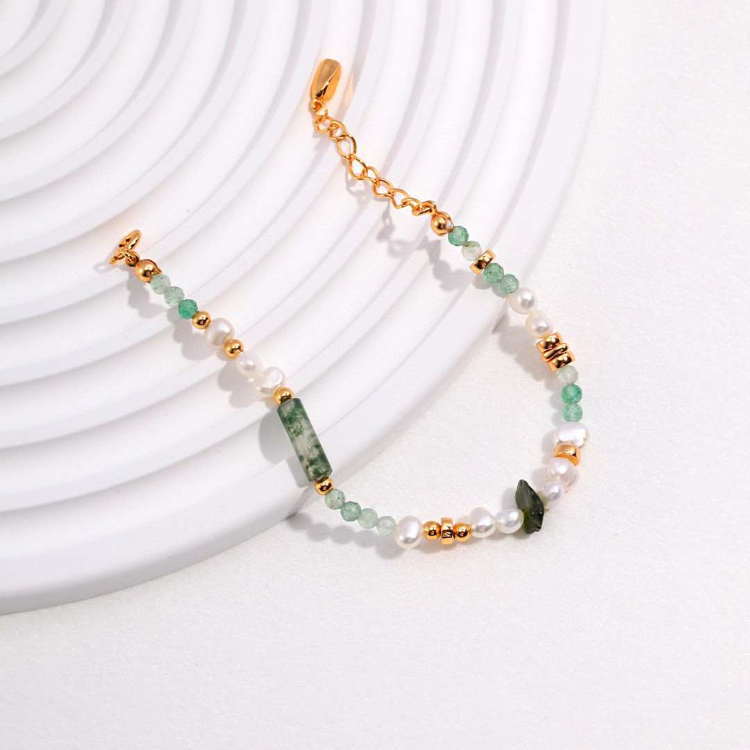 ELEGANT PEARL & AGATE STONE BRACELET