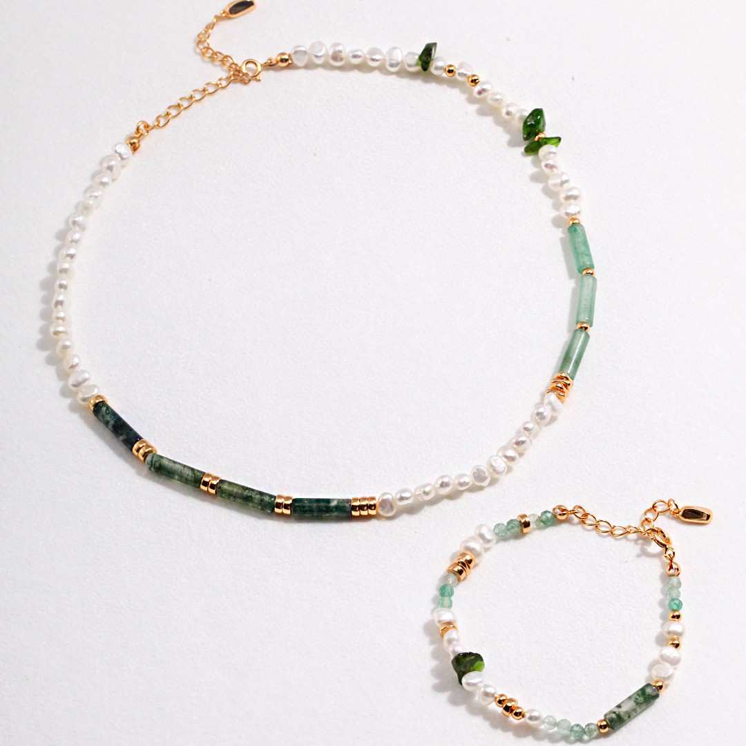 ELEGANT PEARL & AGATE STONE BRACELET