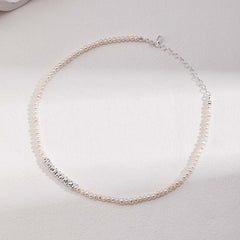 KELLY SILVER PEARL NECKLACE