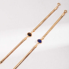 TIGER-EYE & LAPIS LAZULI BRACELET