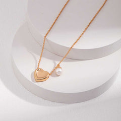 HEART PEARL NECKLACE