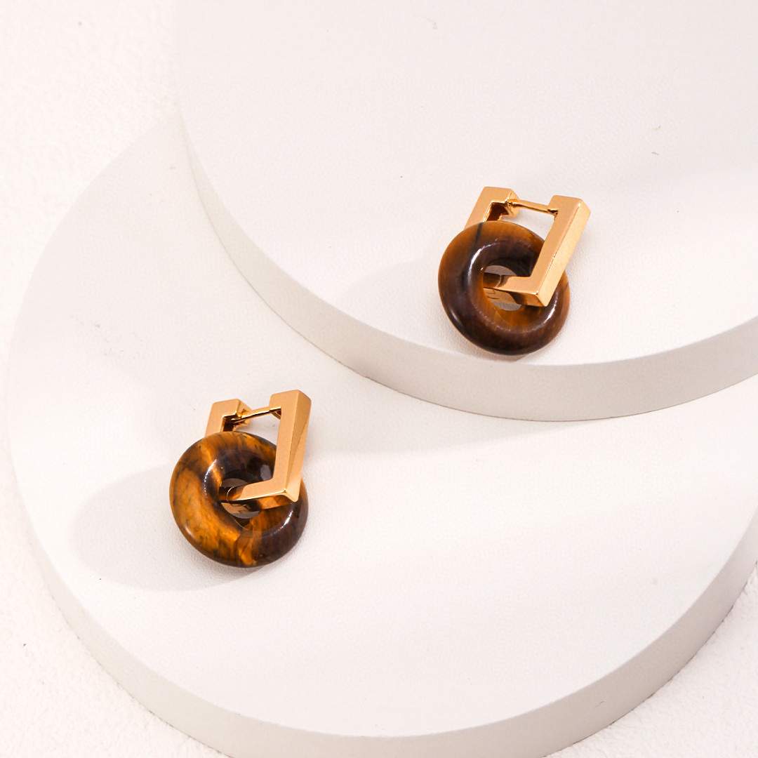 TIGER EYE EARRINGS- DUAL WEAR