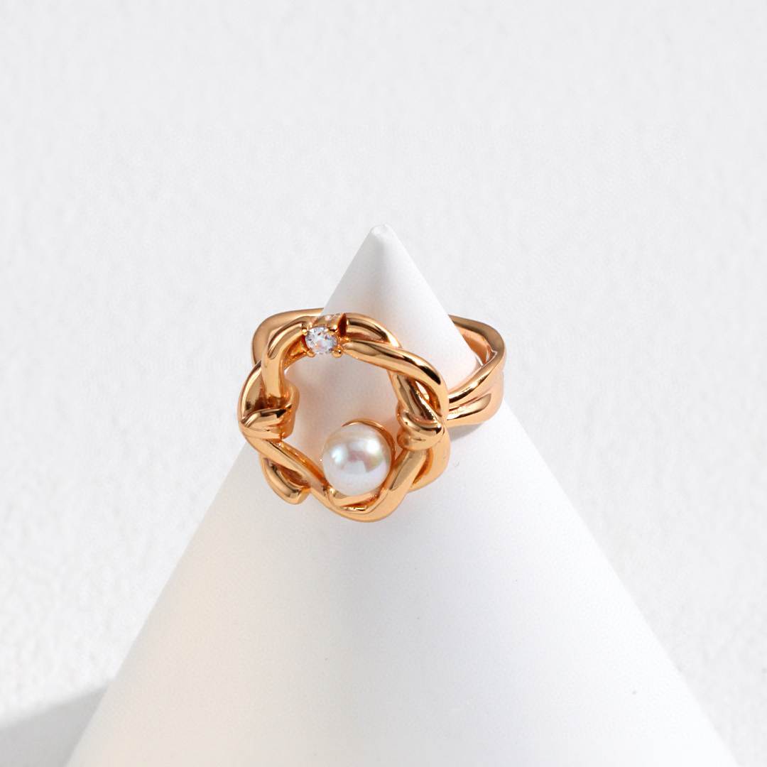 FLOWER PEARL RING