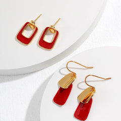 RED DROP EARRINGS