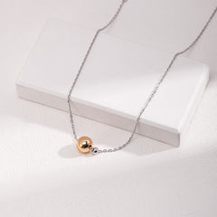 GOLD BALL NECKLACE