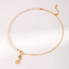 GOLDEN PEARL FUSION NECKLACE