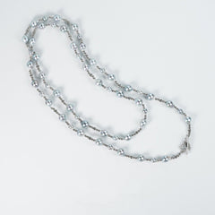 AKOYA BAROQUE SILVER GREY PEARLS NECKLACE