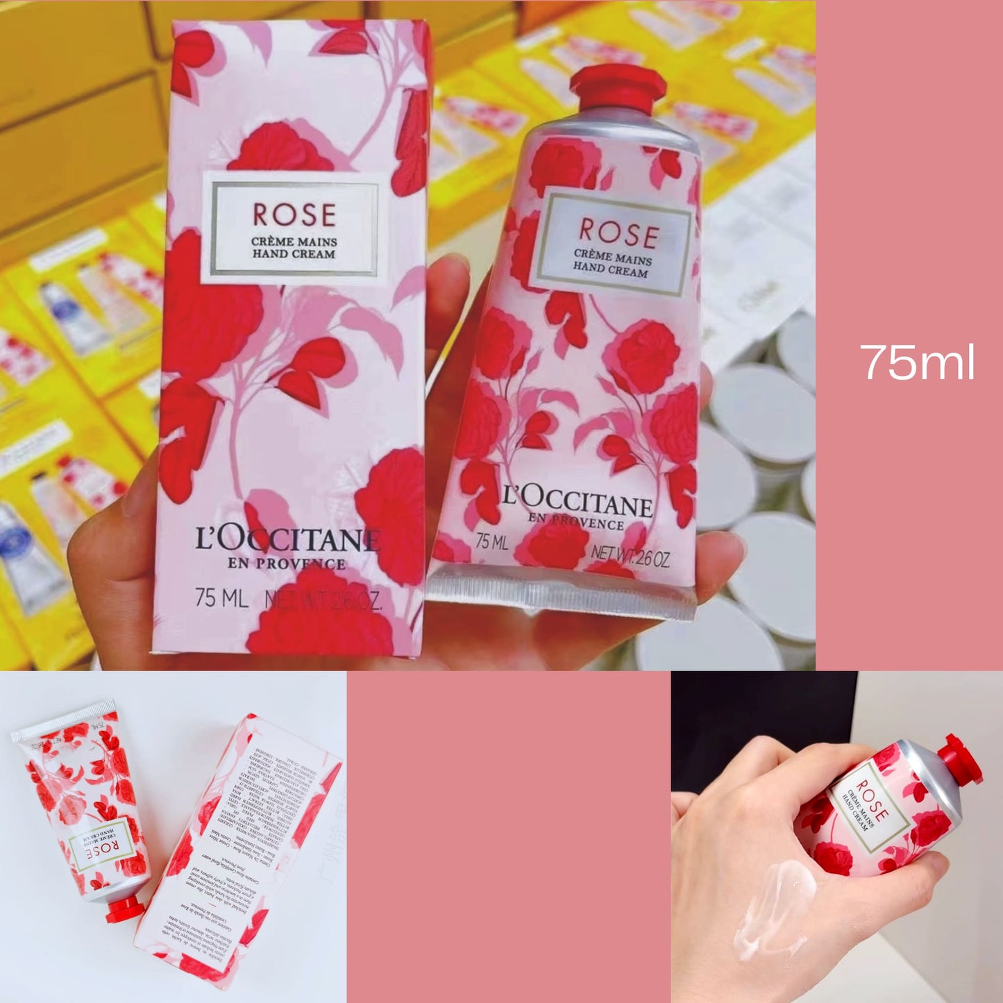 LOccitane Rose Hand Cream gift set box