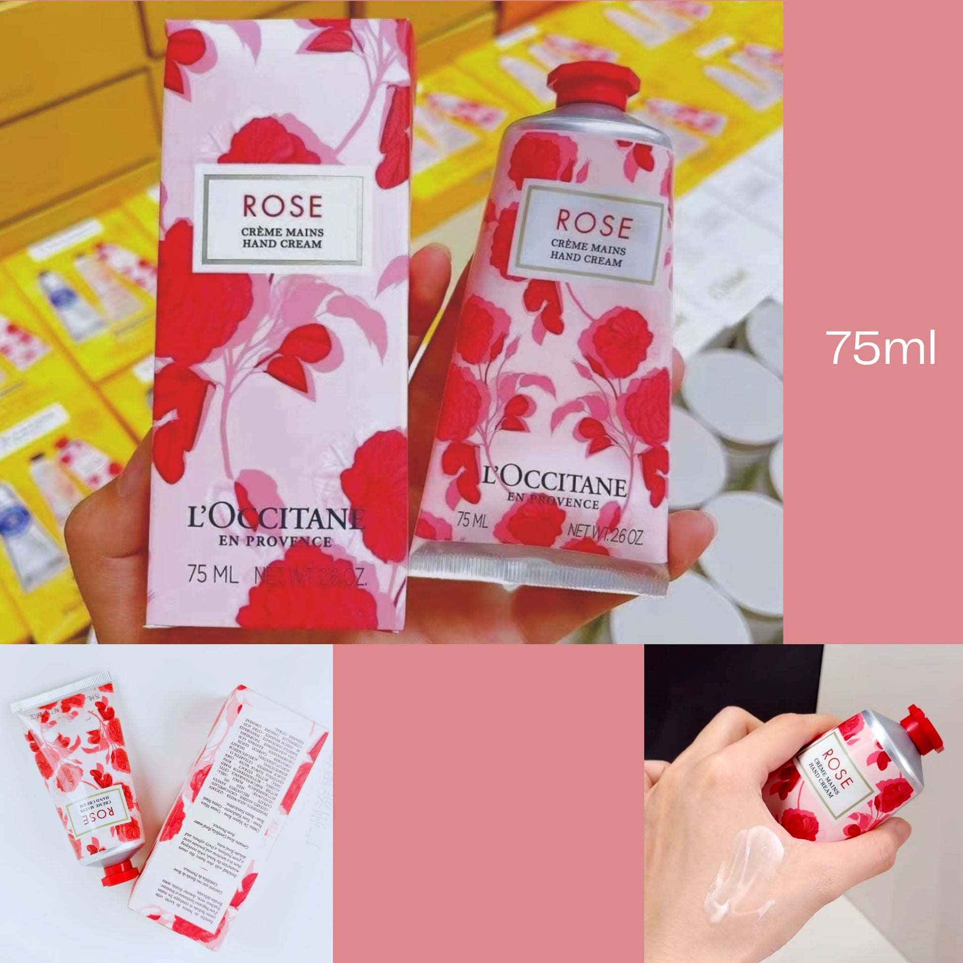 LOccitane Rose Hand Cream gift set box