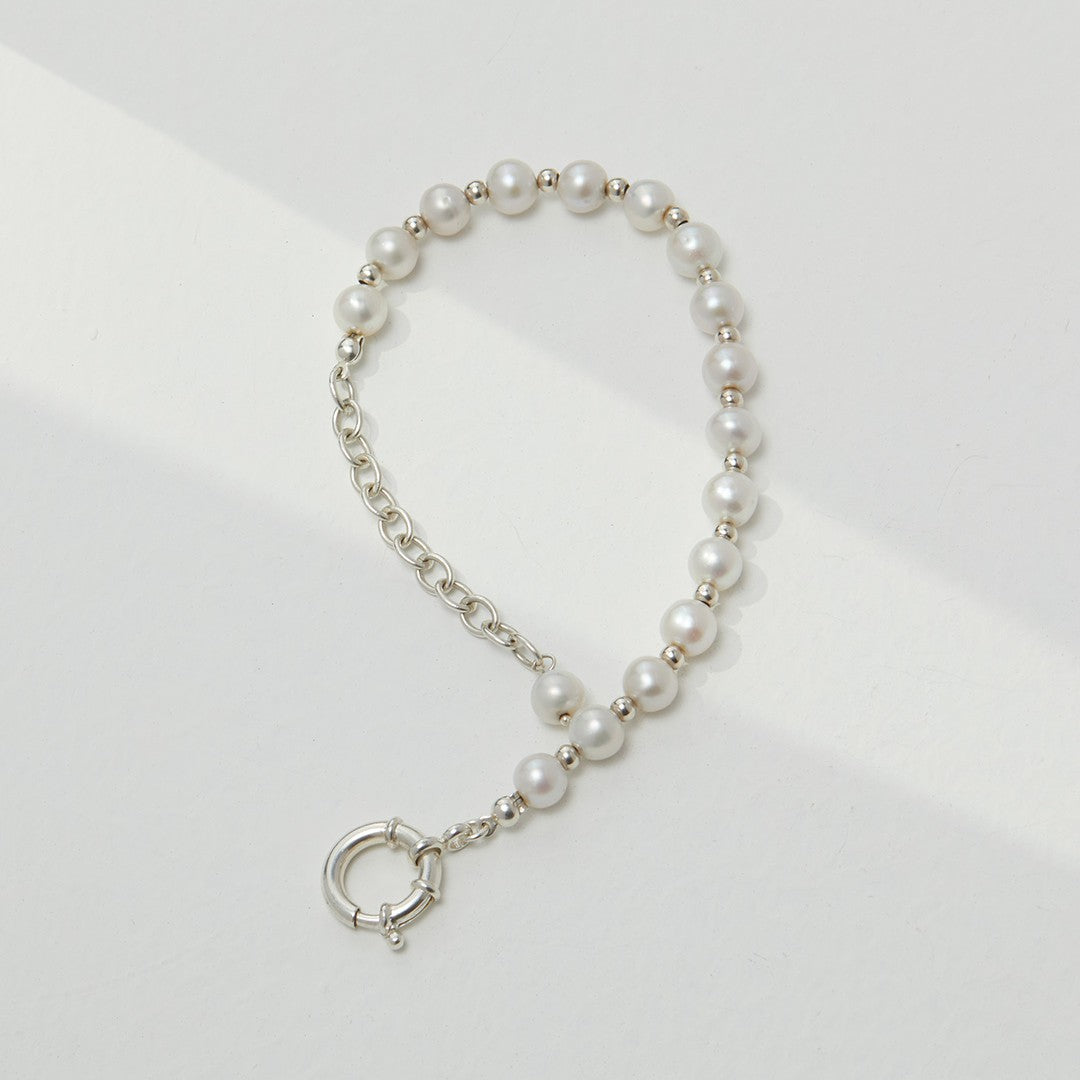 ADJUSTABLE PEARL SILVER BRACELET