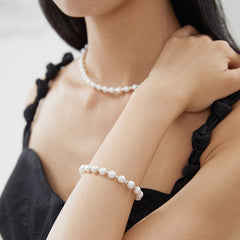 ADJUSTABLE PEARL SILVER BRACELET